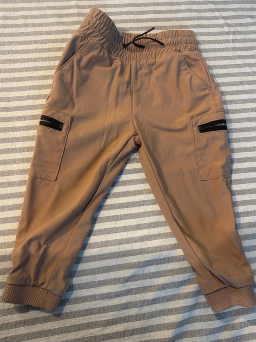 0003 Boys toddler Casual Cargo Jogger Pants in Tan